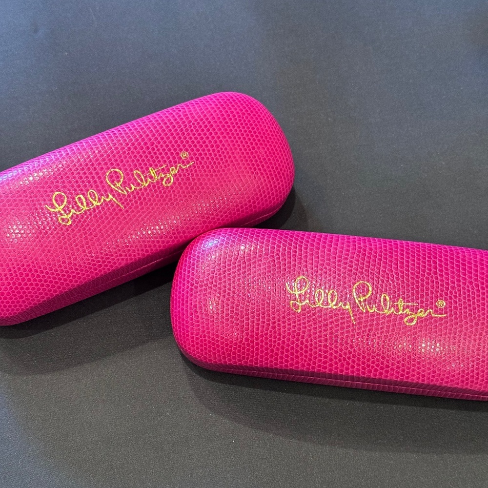 Two Lilly Pulitzer Pink Hard Cases for glasses
